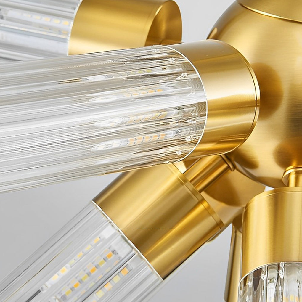 Copper acrylic tube sputnik chandelier, fourth product view