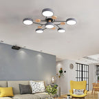 Nordic sputnik chandelier, close product view of the shades