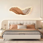 Backlit feather wall art lamp, fifth product view