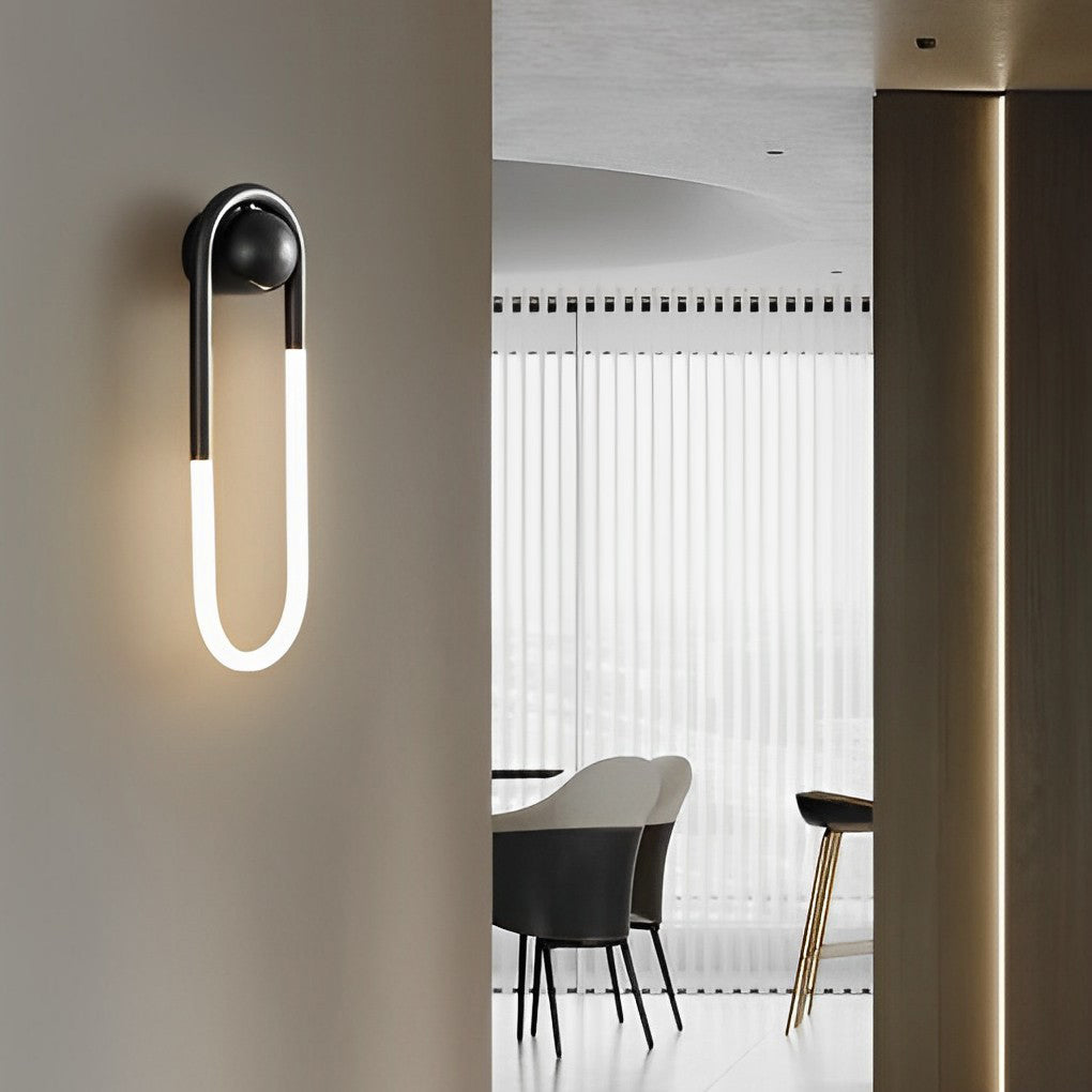 Copper Minimalist Wall Lamp, Three-Step Dimming LED Sconce for Bedrooms and Hallways, Brass Body in Two Heights