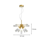Copper acrylic tube sputnik chandelier, fifth product view