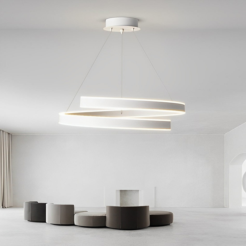 Rotating ring chandelier shown in an alternative product view