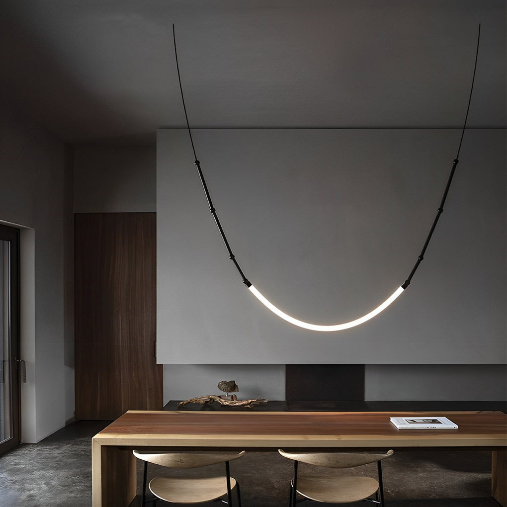 Black iron bamboo knot staircase chandelier, second product view