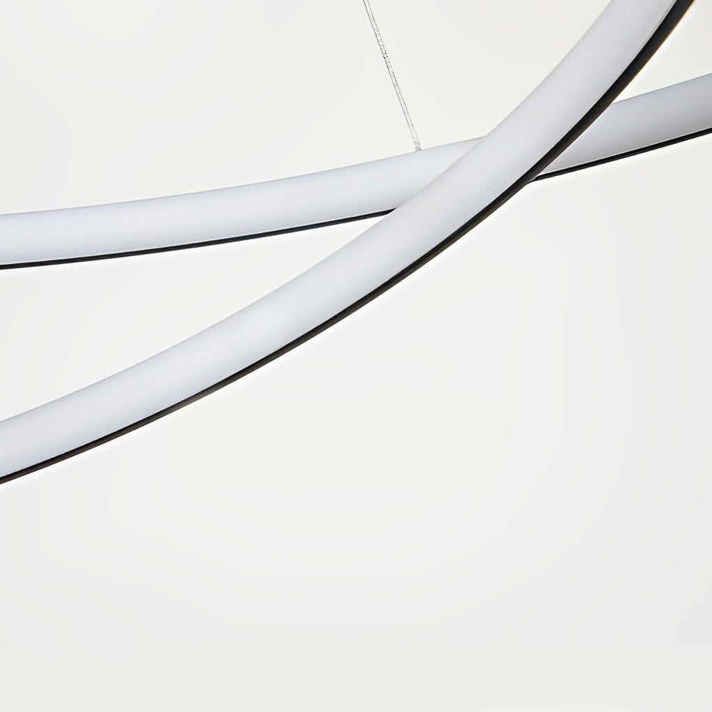 Aluminium interlocking ring pendant chandelier, sixth product view