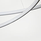 Aluminium interlocking ring pendant chandelier, sixth product view