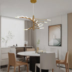 Iron and acrylic spiral sputnik chandelier, second product view