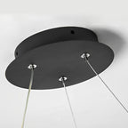 Aluminium interlocking ring pendant chandelier, seventh product view