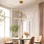 Iron and acrylic spiral sputnik chandelier, fourth product view
