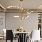 Iron and acrylic spiral sputnik chandelier, sixth product view