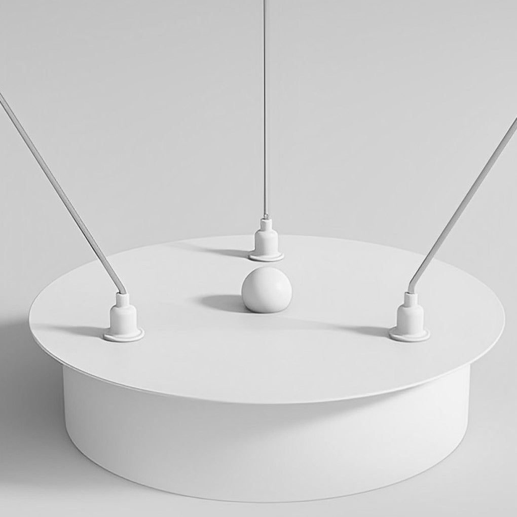 Rotating ring chandelier shown in a final alternative view