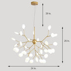 Gold 36-light sputnik chandelier, sixth product view
