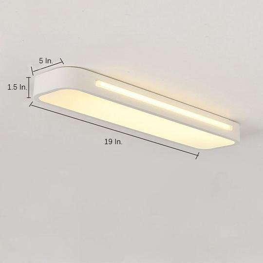 Long oval LED flush mount ceiling light, sixth product view