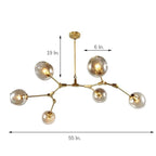 Sputnik molecule chandelier, supplementary catalogue view of the fixture
