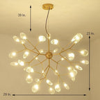 Metal 36-light LED cluster sputnik chandelier, ninth view