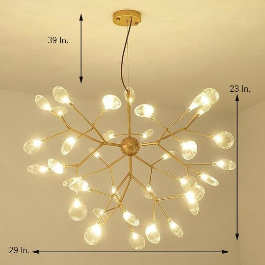 Metal 36-light LED cluster sputnik chandelier, ninth view