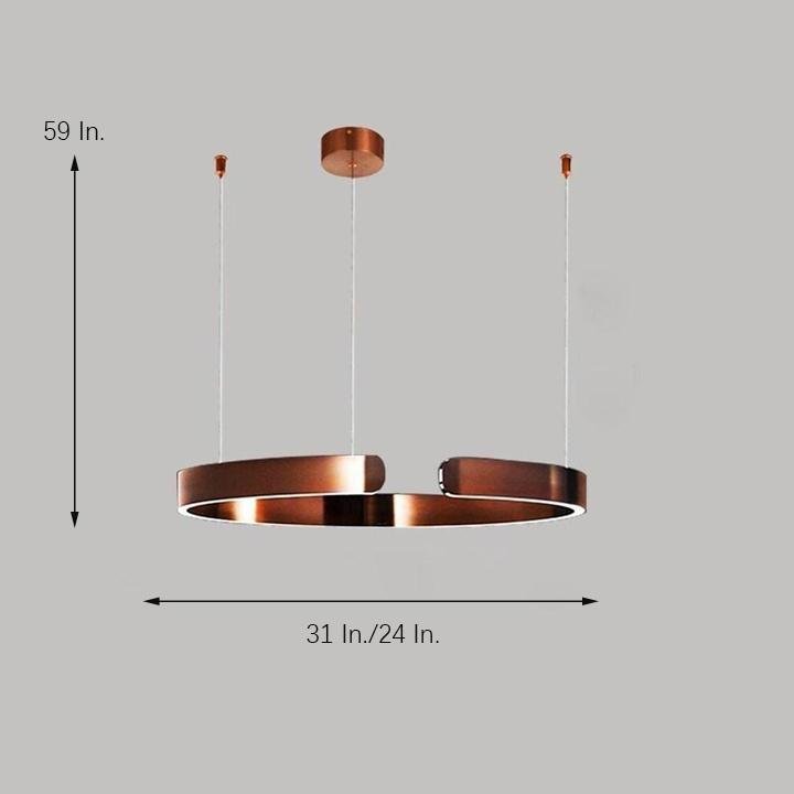 Open ring pendant light, supplementary product view of the fixture