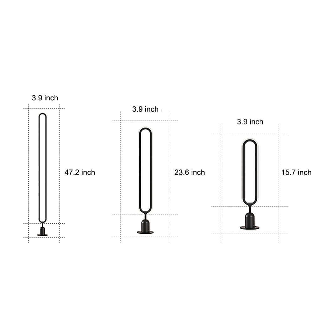 Oval Ring Solar Light, Sleek Black Aluminum LED Landscape Lamp for Gardens and Courtyards, Ground Insert or Base Mounting