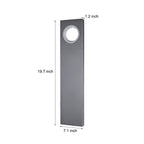 Modern black bollard light, plain catalogue product view