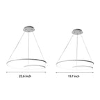 Aluminium interlocking ring pendant chandelier, fifth product view