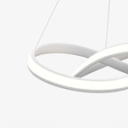 Aluminium LED ribbon loop chandelier, seventh product view