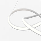 Aluminium LED ribbon loop chandelier, eighth product view