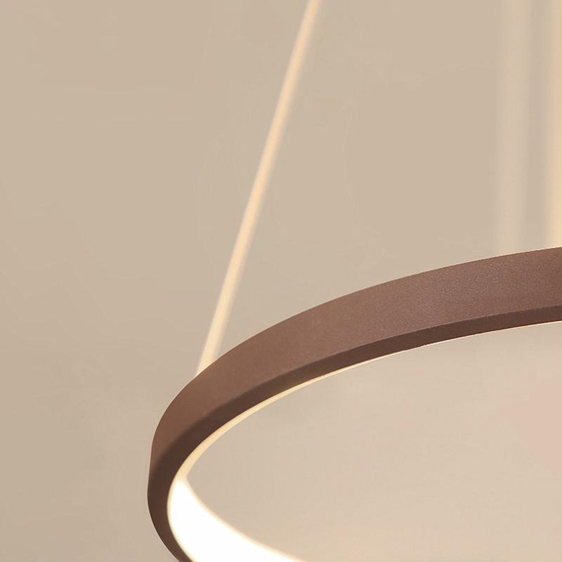 Aluminium LED circle ring chandelier, seventh product view