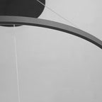 Aluminium LED circle ring chandelier, eighth product view