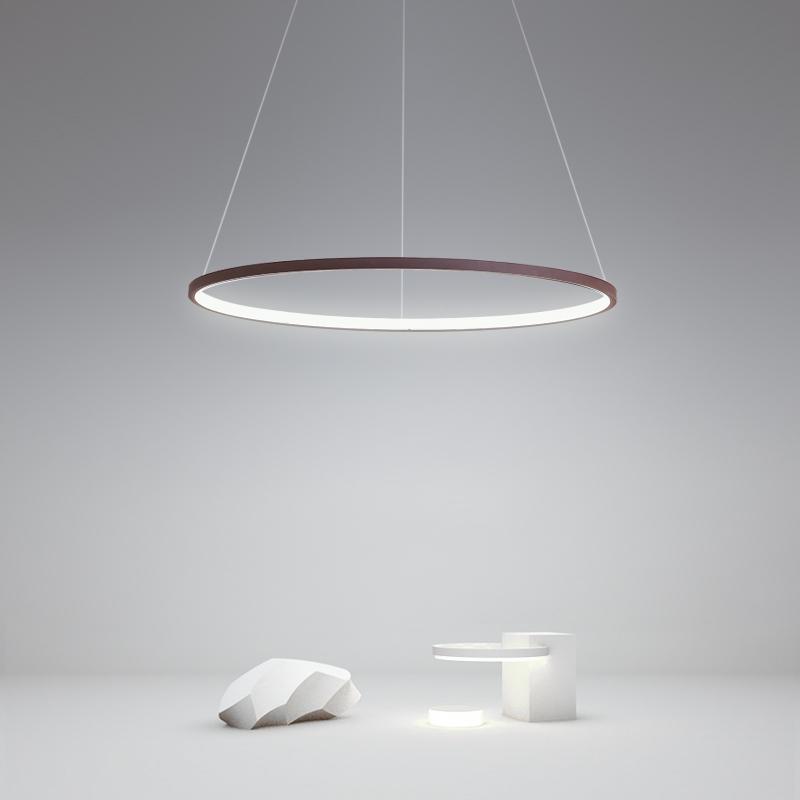 Aluminium LED circle ring chandelier, fourth product view