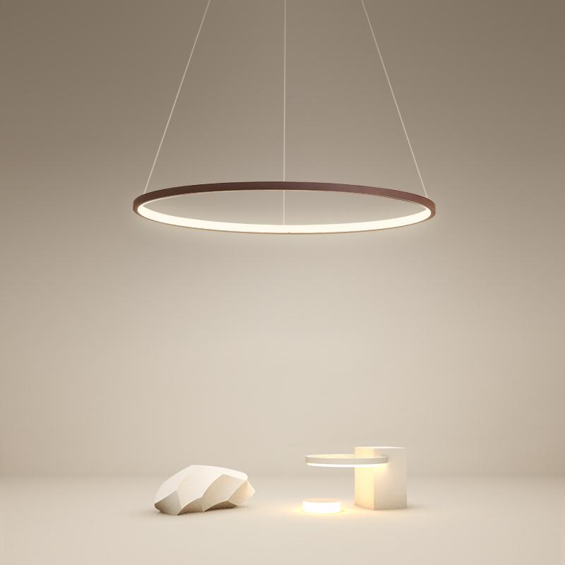 Aluminium LED circle ring chandelier, main product view