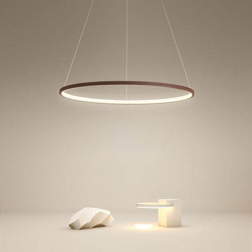 Aluminium LED circle ring chandelier, main product view