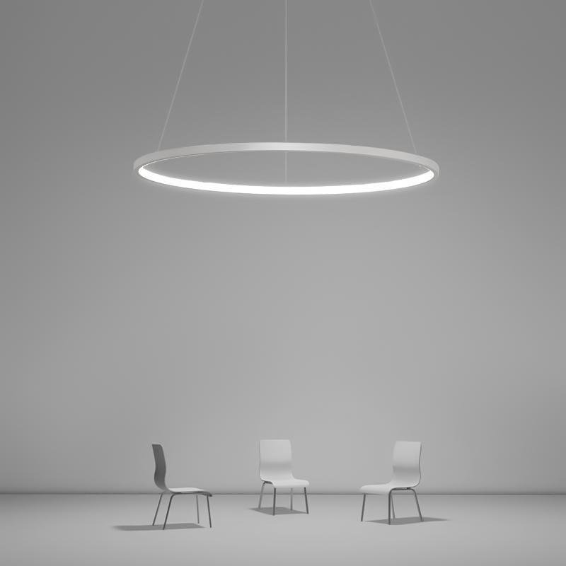 Aluminium LED circle ring chandelier, fifth product view
