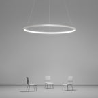 Aluminium LED circle ring chandelier, fifth product view