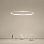 Aluminium LED circle ring chandelier, third product view