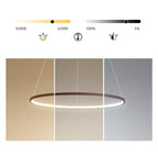 Aluminium LED circle ring chandelier, sixth product view