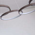Iron and acrylic multi-ring chandelier, seventh product view
