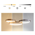 Iron and acrylic multi-ring chandelier, fifth product view