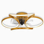 Flower ceiling fan with recessed LED light, fourth product view