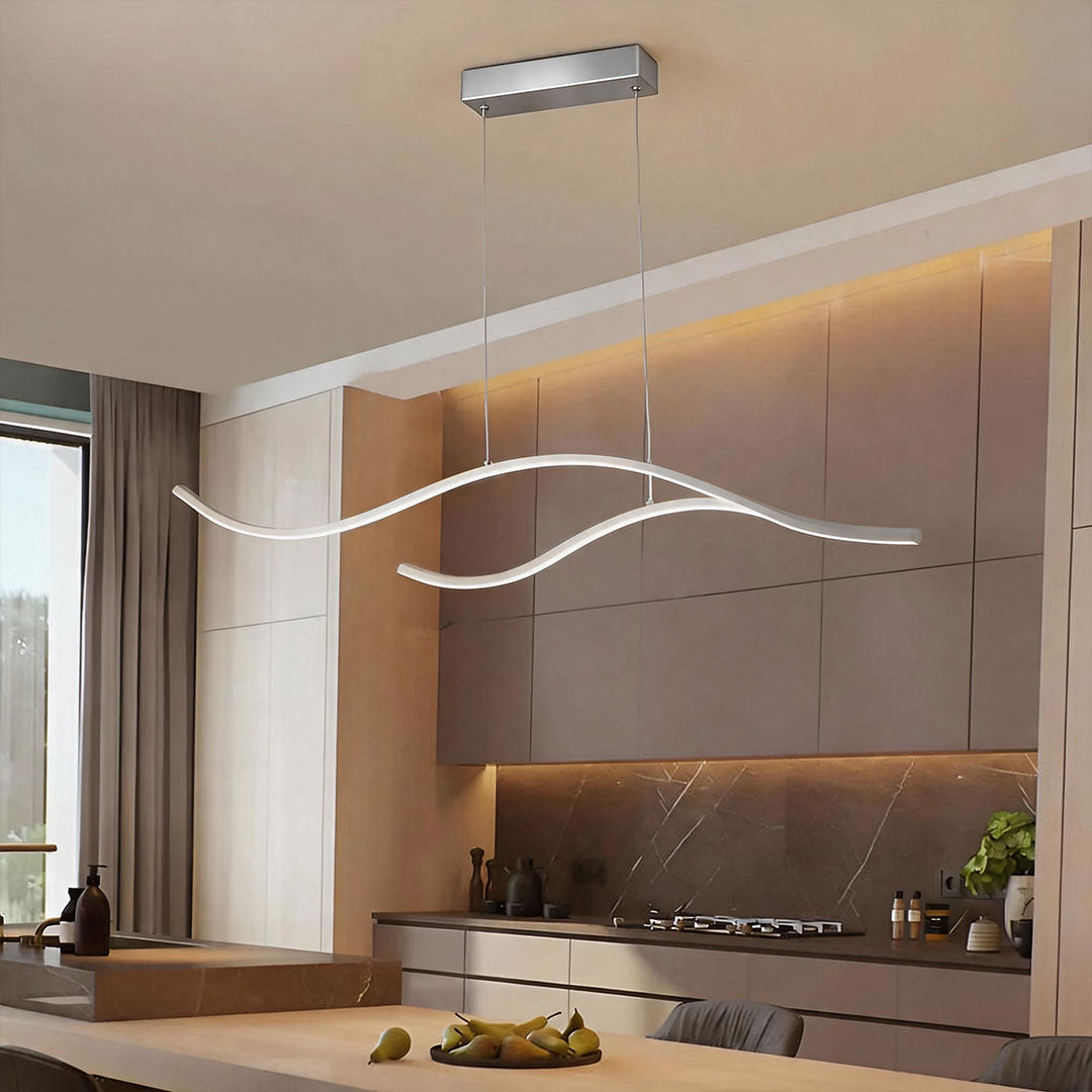 Wavy linear LED ceiling light, eighth product view