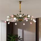 Vintage floral chandelier, plain catalogue view of the fixture