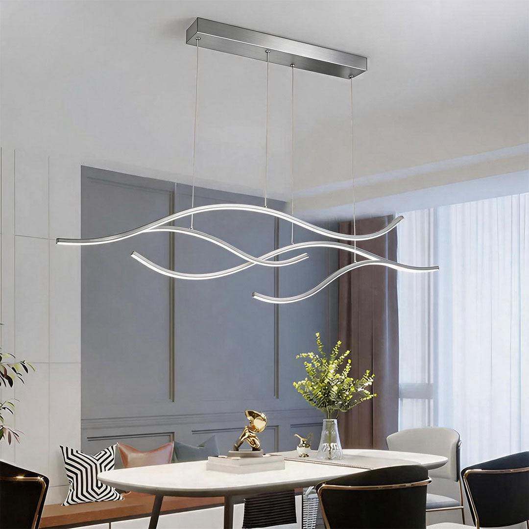Curved linear LED pendant light fixture, eleventh product view
