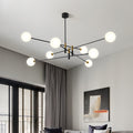 Black and gold iron branch chandelier, main product view