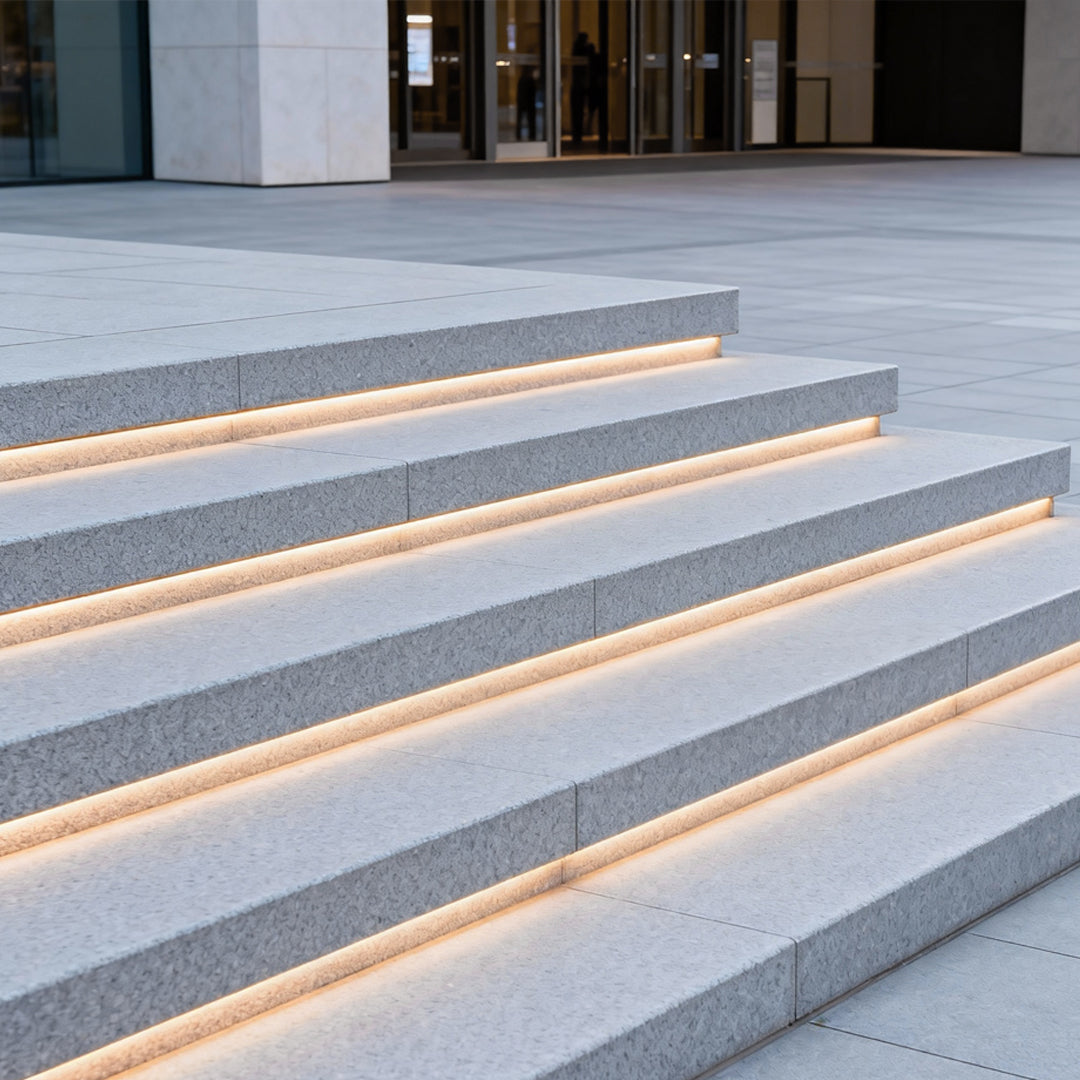 Exterior LED Step Lights, Die-Cast Aluminum Linear Strip Stair Lighting for Outdoor Steps and Decks, Warm White Modular Design