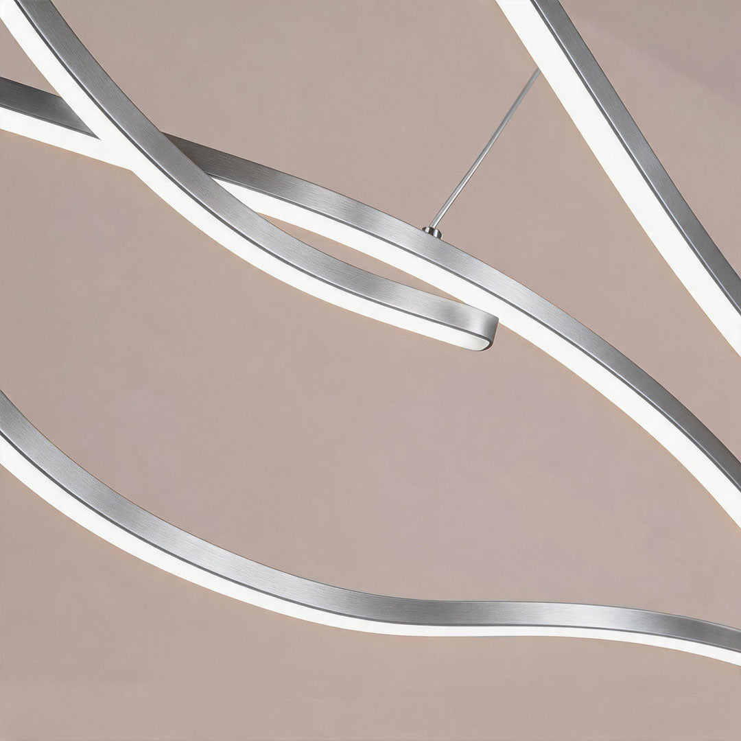 Wavy linear LED pendant fixture, eighteenth product view
