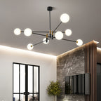 Black and gold iron branch chandelier, fourth product view