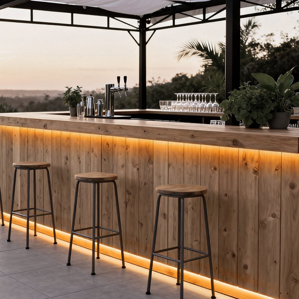 Exterior LED Step Lights, Die-Cast Aluminum Linear Strip Stair Lighting for Outdoor Steps and Decks, Warm White Modular Design