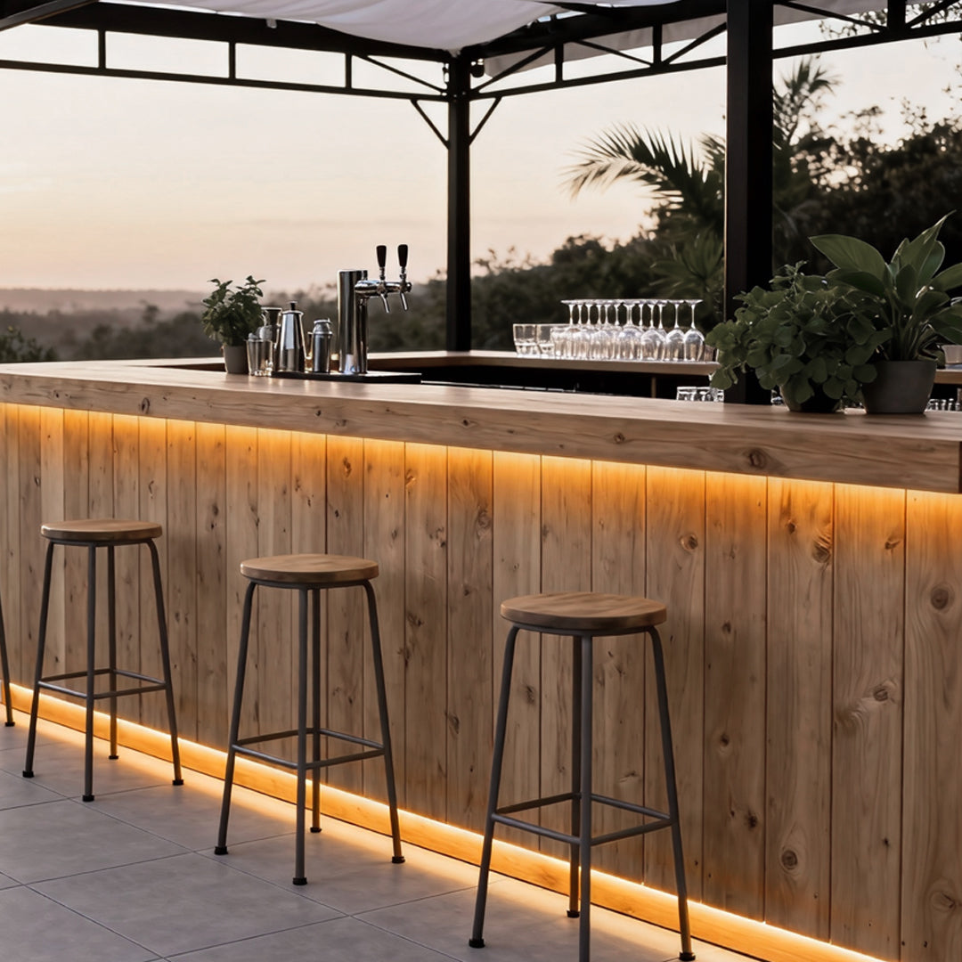 Exterior LED Step Lights, Die-Cast Aluminum Linear Strip Stair Lighting for Outdoor Steps and Decks, Warm White Modular Design