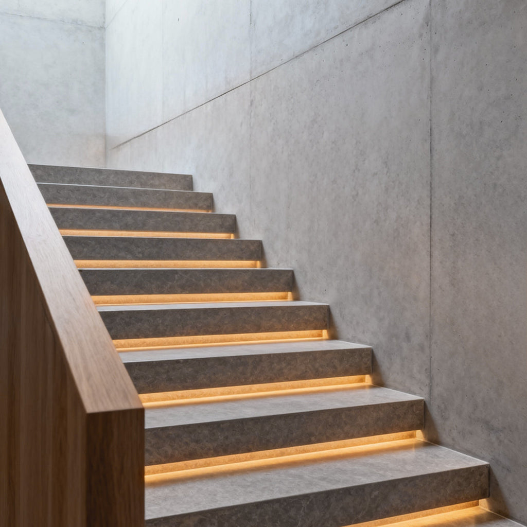 Exterior LED Step Lights, Die-Cast Aluminum Linear Strip Stair Lighting for Outdoor Steps and Decks, Warm White Modular Design