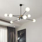Black and gold iron branch chandelier, seventh product view