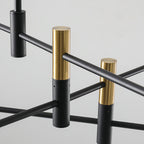 Black and gold iron branch chandelier, eighth product view