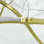 Gold aluminium round LED ring chandelier, eighth product view